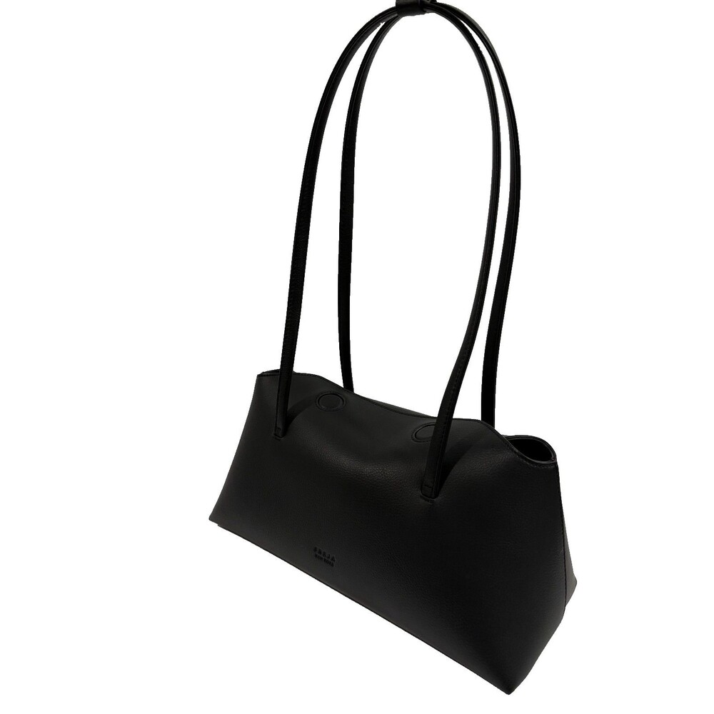 Freja New York Chrystie Handbag Purse Shoulder Bag Black Color Vegan Leather - Picture 3 of 12